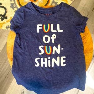 Cat & Jack Boys Girls 4T Full of Sunshine Rainbow Tee